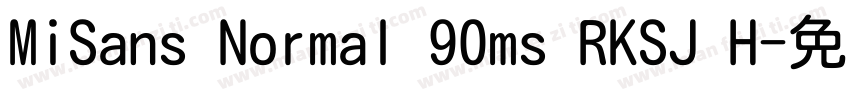 MiSans Normal 90ms RKSJ H字体转换